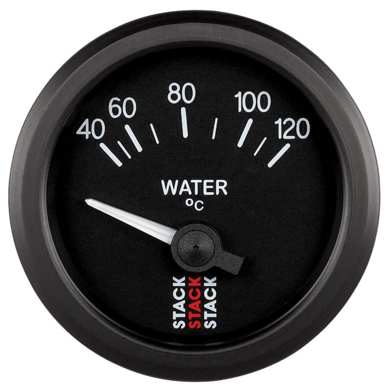 AutoMeter — Autometer 52mm Stack Instruments 40-120 Degree C Electric Water Temperature Gauge - Black
Ga WTmp Elec Bk 120C - view 1