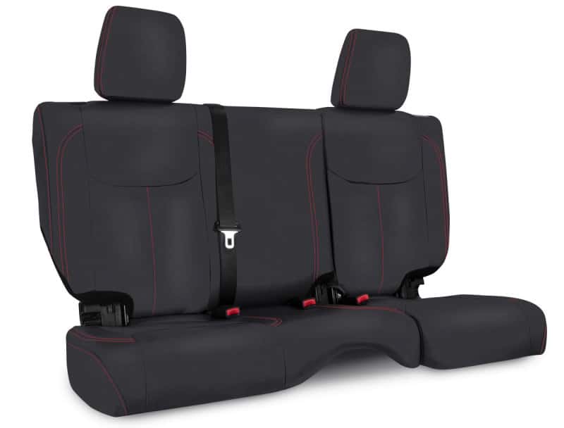PRP Seats — PRP 13-18 Jeep Wrangler JKU Rear Seat Cover/4 door - Black with Red Stitching
Seat Covers - view 1