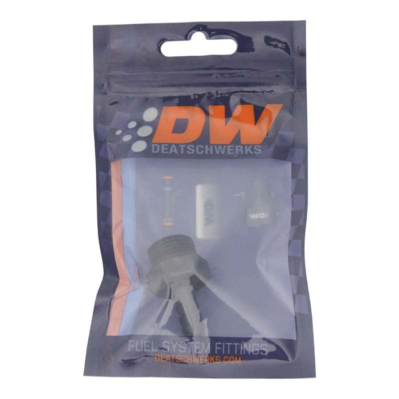 DeatschWerks — DeatschWerks 8AN ORB Male to 5/16in Male Triple Barb Fitting (Incl O-Ring) - Anodized Matte Black
Lines & Fittings - view 2