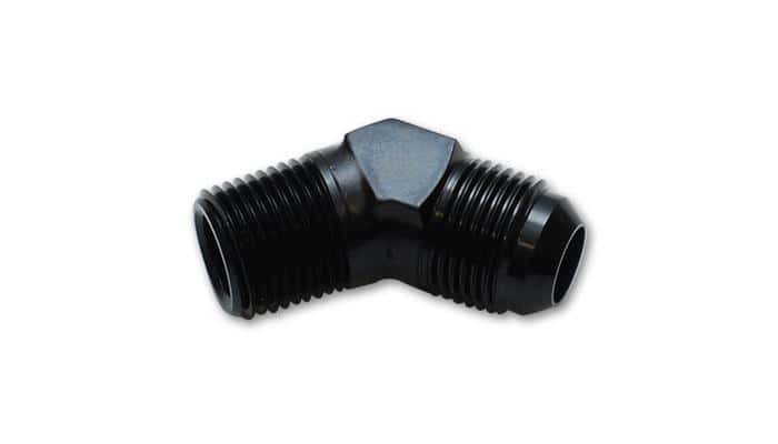 Vibrant — Vibrant -3AN to 1/8in NPT 45 Degree Elbow Adapter Fitting
3AN-1/8"NPT45DegAdpt
-3AN-1/8"NPT45DegFtg
AN Fitting - view 4