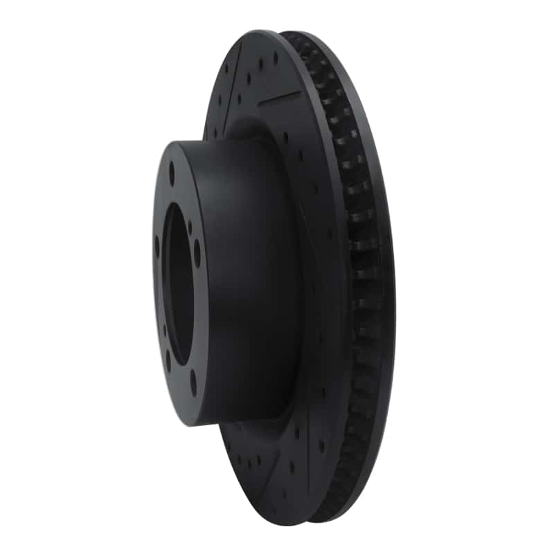 R1 Concepts — R1 08-21 Lexus LX570 Front Left Drilled & Slotted Black Brake Rotor
R1 Brake Rotor Drill - view 2