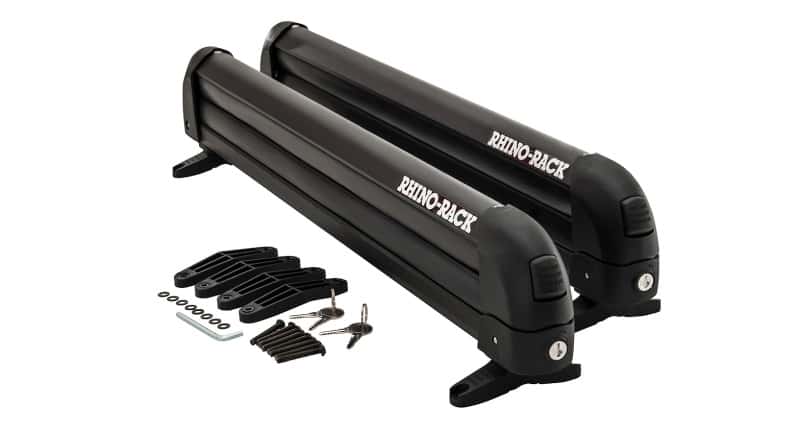 Rhino-Rack — Rhino-Rack Universal Ski/Snowboard Carrier - Fits 6 Pairs of Skis or 4 Snowboards - Black - view 3