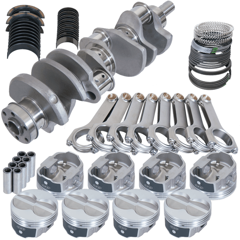 Eagle — Eagle Ford 351W 4.000in Crank 6.200in H-Beam -11cc Flat Top 4.000in Pistons Rotating Assembly
Competition Assembly - view 1