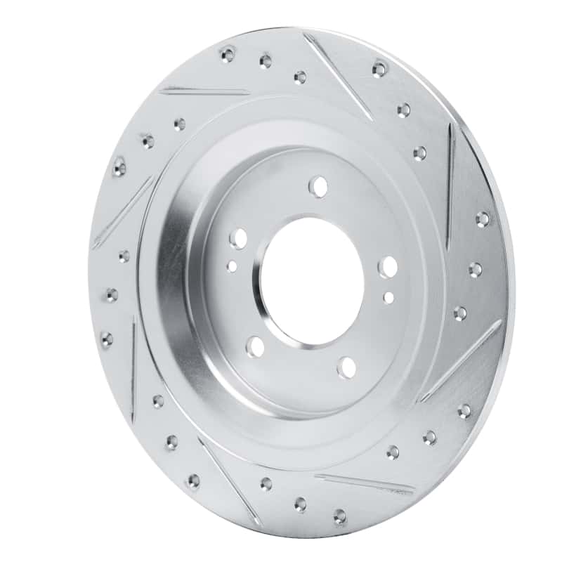 R1 Concepts — R1 2021-2025 Hyundai Kona EV Rear Left Drilled & Slotted Silver Brake Rotor
R1 Brake Rotor Drill - view 4