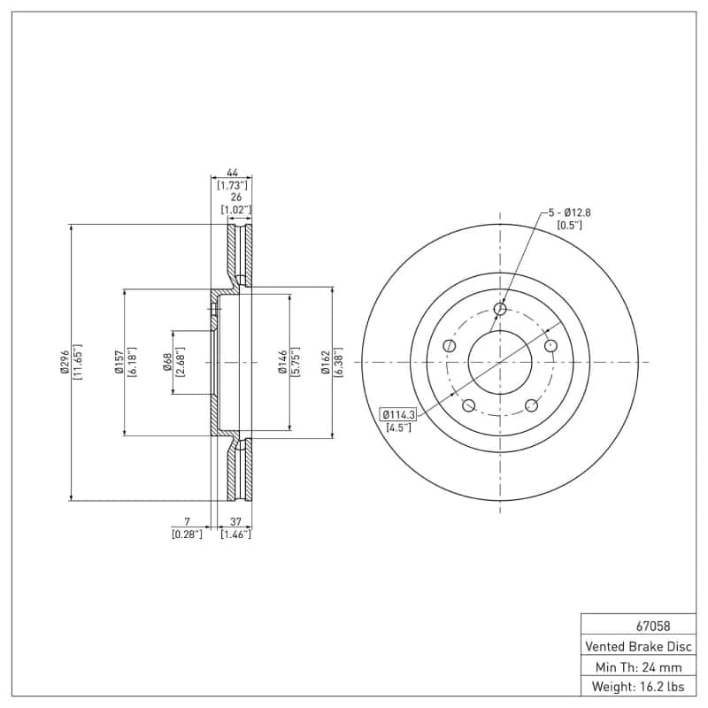 DFC — DFC 07-15 Nissan Rogue Front GeoSPEC Coated Rotor
DFC Brake Rotor - view 6