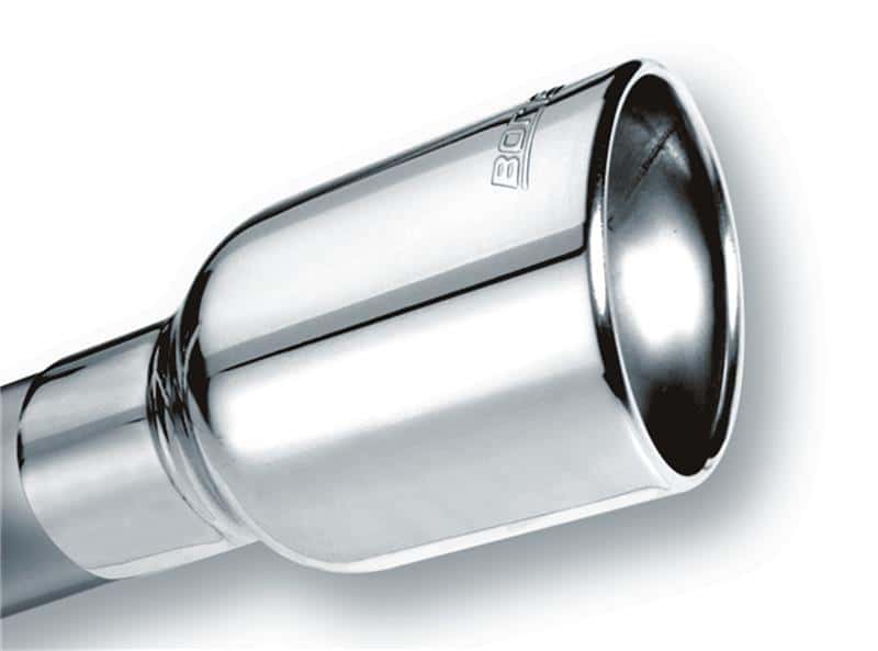 Borla — Borla Universal Polished Tip Single Round Rolled Angle-Cut w/Clamp (inlet 2 1/2in. Outlet 4 x 4in) *
ExhstTailPipeTip
Tip - Round - view 2