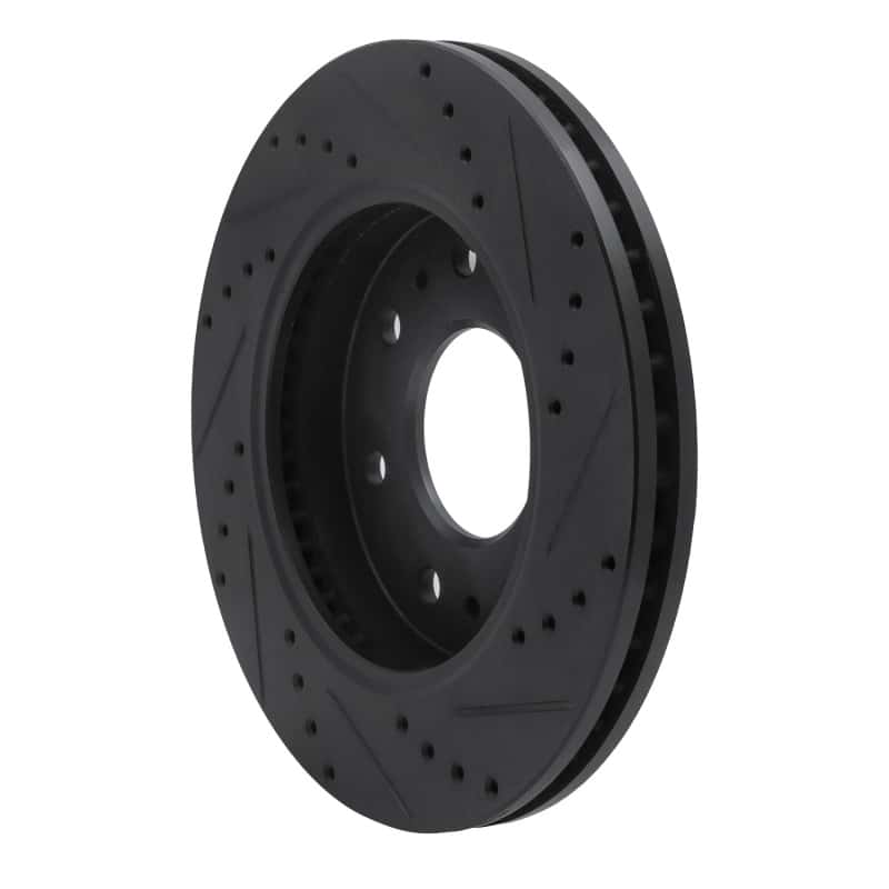 R1 Concepts — R1 09-09 Ford F-150 RWD Front Left Drilled & Slotted Black Brake Rotor
R1 Brake Rotor Drill - view 4