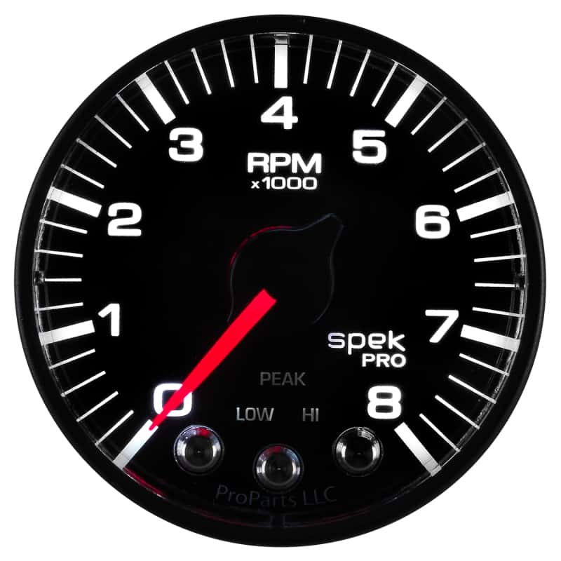 AutoMeter — Autometer Spek-Pro Black 2 1/16 inch 8K RPM Tach w/ Shift Light and Peak Memory
GA 2" 8KRPM BFB SPEK - view 13