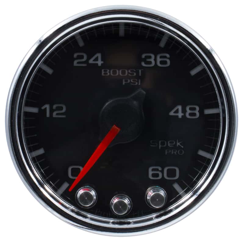 AutoMeter — Autometer Spek-Pro Gauge Boost 2 1/16in 60psi Stepper Motor W/Peak & Warn Blk/Chrm
GA 2" BST 60 BCC SPK - view 3