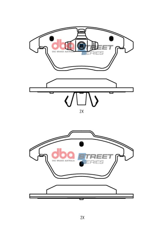 DBA — DBA 13-24 Scion FR-S (w/292mm Front Rotor) Front Street Series Brake Pads
Brake Pad - view 1
