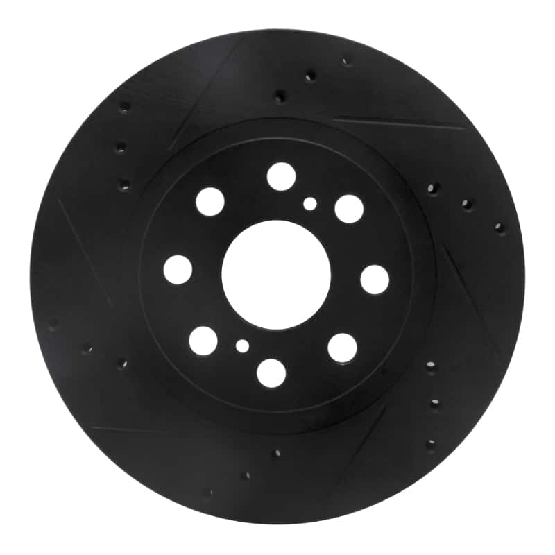 R1 Concepts — R1 00-05 Toyota MR2 Spyder Rear Left Drilled & Slotted Black Brake Rotor
R1 Brake Rotor Drill - view 1