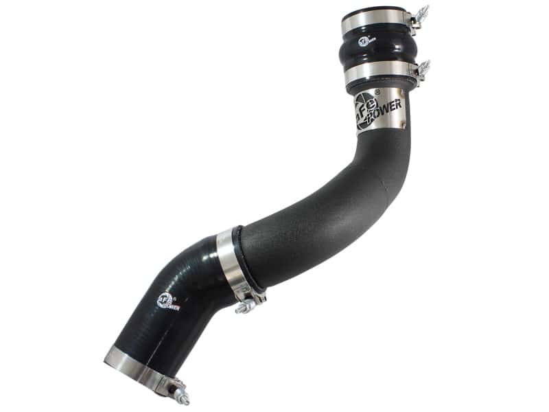 aFe — aFe BladeRunner 3in Black Intercooler Tube Cold Side w/ Couplings & Clamps 13-14 Dodge RAM 6.7L (td)
Cold Charge Pipe - view 2