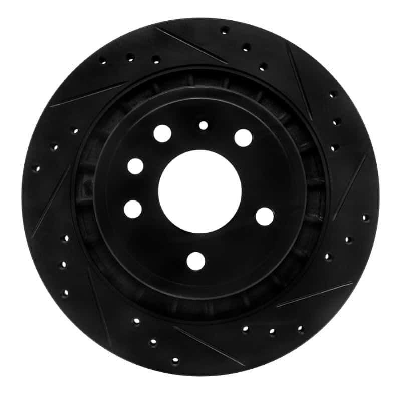 R1 Concepts — R1 02-10 Saab 9-5 Rear Right Drilled & Slotted Black Brake Rotor
R1 Brake Rotor Drill - view 5