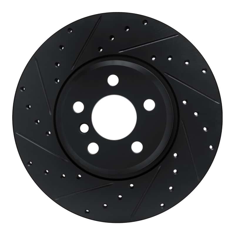 R1 Concepts — R1 18-25 BMW 430I xDrive Gran Coupe Front Left Drilled & Slotted Black Brake Rotor
R1 Brake Rotor Drill - view 1