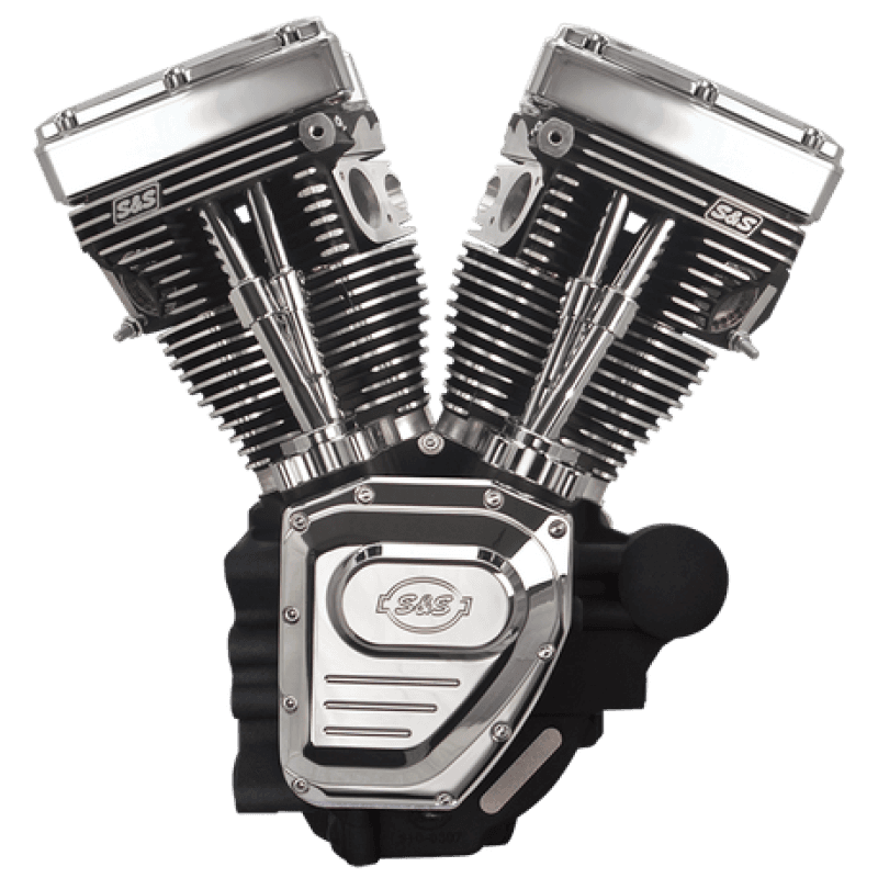 S&S Cycle — S&S Cycle 07-16 Touring Models T124 T-Series Long Block - Wrinkle Black - view 2