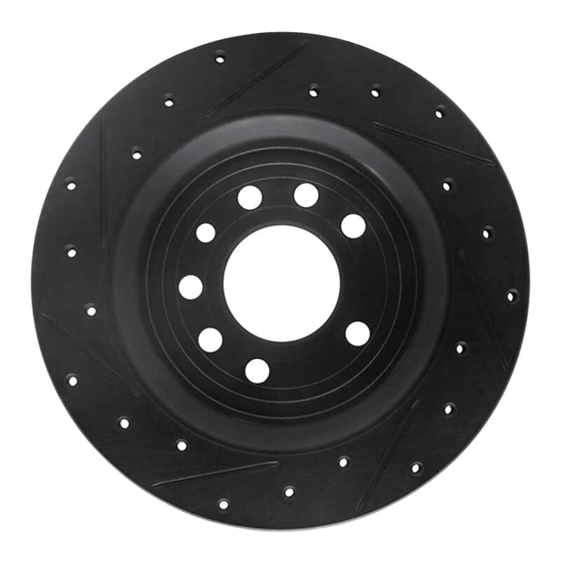 R1 Concepts — R1 08-11 Saab 9-3 Rear Right Drilled & Slotted Black Brake Rotor
R1 Brake Rotor Drill - view 5