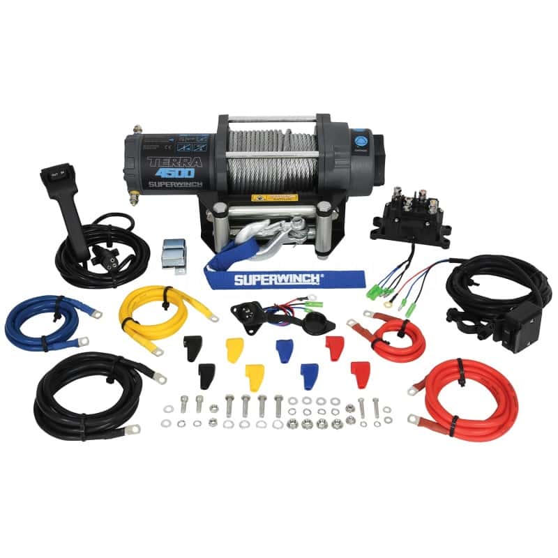 Superwinch — Superwinch 4500 LBS 12V DC 15/64in x 50ft Steel Rope Terra 4500 Winch - Gray Wrinkle - view 6