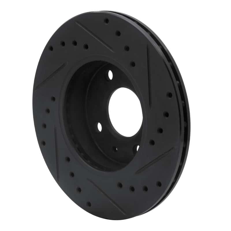 R1 Concepts — R1 88-06 Nissan NX Front Left Drilled & Slotted Black Brake Rotor
R1 Brake Rotor Drill - view 4