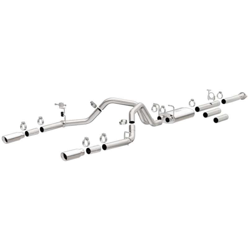 Magnaflow — MagnaFlow Stainless Cat-Back Exhaust 2015 Chevy Silverado 2500HD 6.0L Dual Split Rear Exit 4in
Cat-Back - view 1