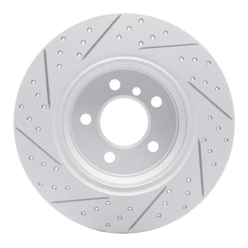 R1 Concepts — R1 00-06 BMW X5 Rear Right Drilled & Slotted Geo-Carbon Rotor - view 5