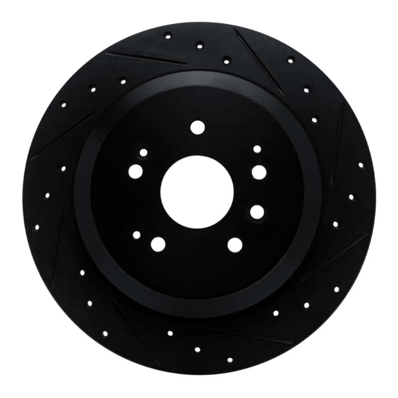 R1 Concepts — R1 14-16 Acura MDX Rear Right Drilled & Slotted Black Brake Rotor
R1 Brake Rotor Drill - view 1