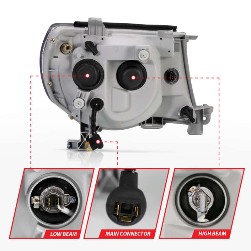 ANZO — ANZO 2005-2011 Toyota Tacoma Projector Headlights w/ Halo Black
Head Light Set
HdLtSet - view 12