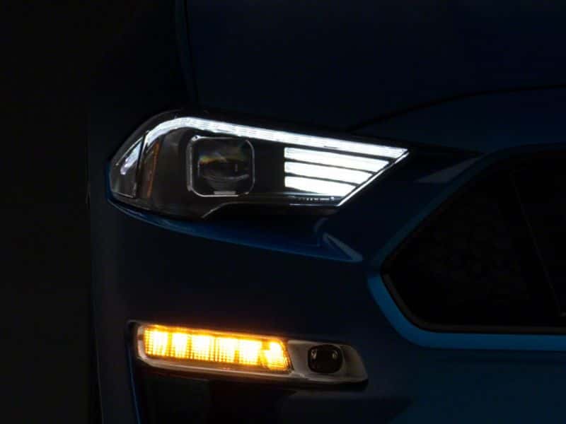 Raxiom — Raxiom 18-23 Ford Mustang GT EcoBoost LED Projector Headlights- Blk Housing (Clear Lens)
Headlights - view 2