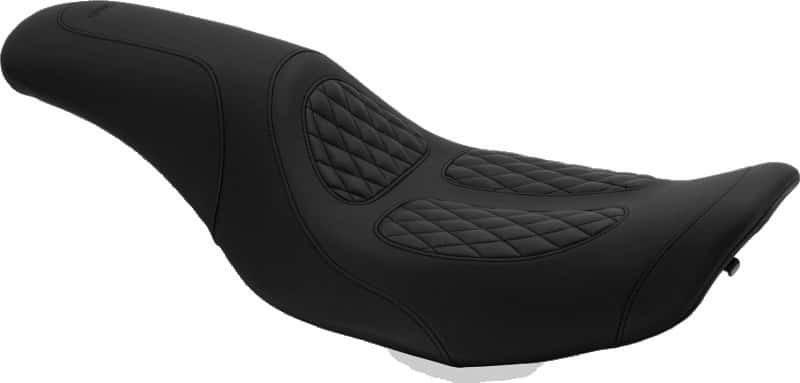 Mustang Motorcycle — Mustang 97-07 Harley Rd King,06-07 Str Glide,00-01 Screamin Eagle 1PC Seat w/Diamond Stitch - Black - view 1