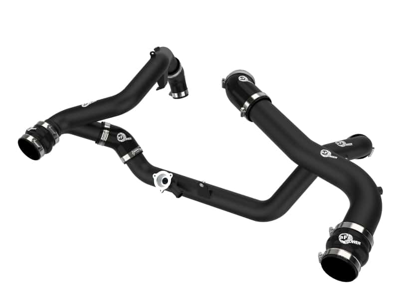 aFe — aFe 20-23 Ford Explorer ST V6 3.0L (tt) BladeRunner Aluminum Hot and Cold Charge Pipe Kit - Black
Charge Pipe Kit - view 1