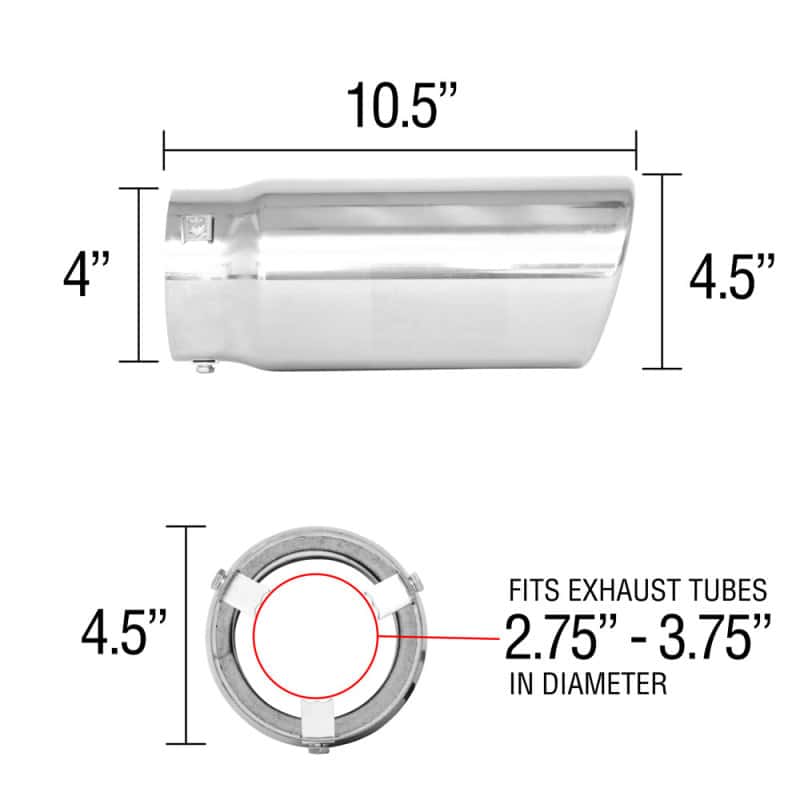 Spectre — Spectre Exhaust Tip 4-1/2in. OD / Slant - view 5