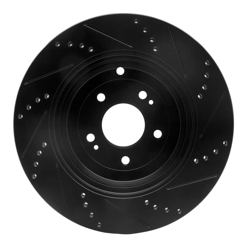 R1 Concepts — R1 10-16 Hyundai Genesis Coupe Rear Left Drilled & Slotted Black Brake Rotor
R1 Brake Rotor Drill - view 5