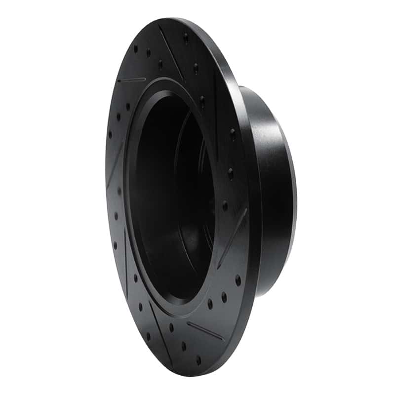 R1 Concepts — R1 74-95 Volvo 244 Rear Left Drilled & Slotted Black Brake Rotor
R1 Brake Rotor Drill - view 4