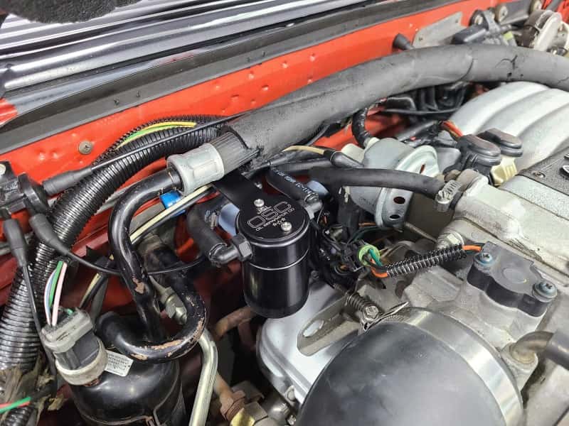 J&L — J&L 86-93 Ford Mustang 5.0 302 Passenger Side Oil Separator 3.0 - Black Anodized
Oil Separator - view 1