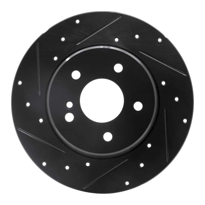 R1 Concepts — R1 94-11 Mercedes-Benz C280 Rear Left Drilled & Slotted Black Brake Rotor
R1 Brake Rotor Drill - view 1