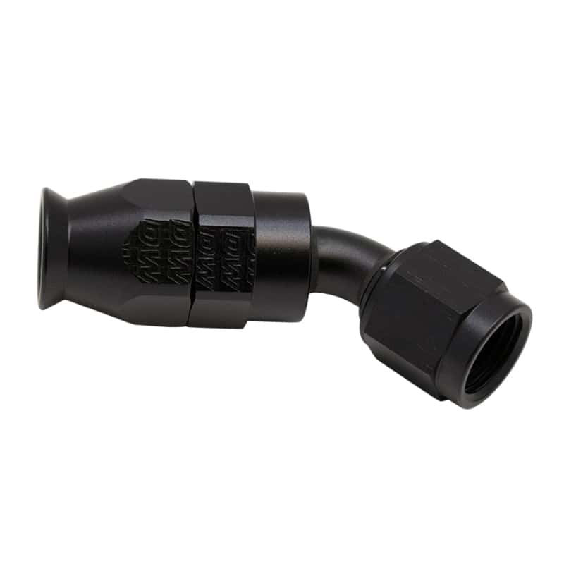 DeatschWerks — DeatschWerks 6AN Female Swivel 45-Degree Hose End PTFE (Incl 1 Olive Insert) - Anodized Matte Black
Lines & Fittings - view 1