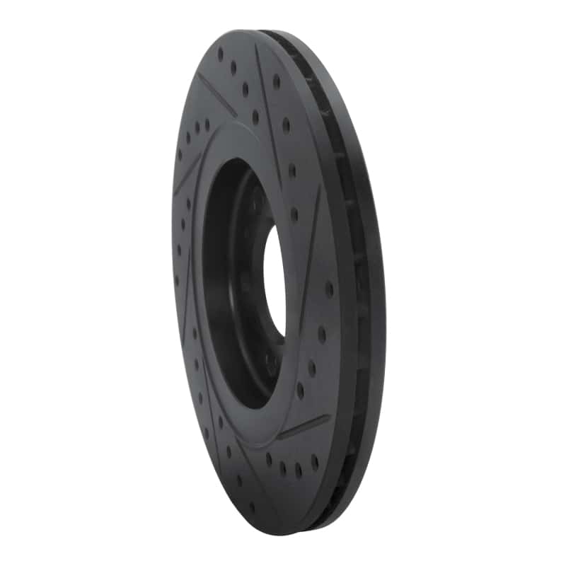 R1 Concepts — R1 92-95 Volkswagen Jetta Sedan Front Left Drilled & Slotted Black Brake Rotor
R1 Brake Rotor Drill - view 4