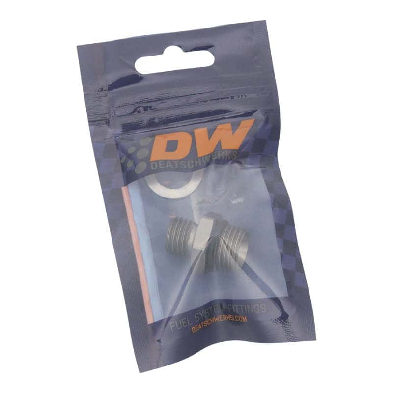 DeatschWerks — DeatschWerks 6AN ORB Male To 12 X 1.5 Metric Male (Incl O-Ring and Crush Washer) - view 1