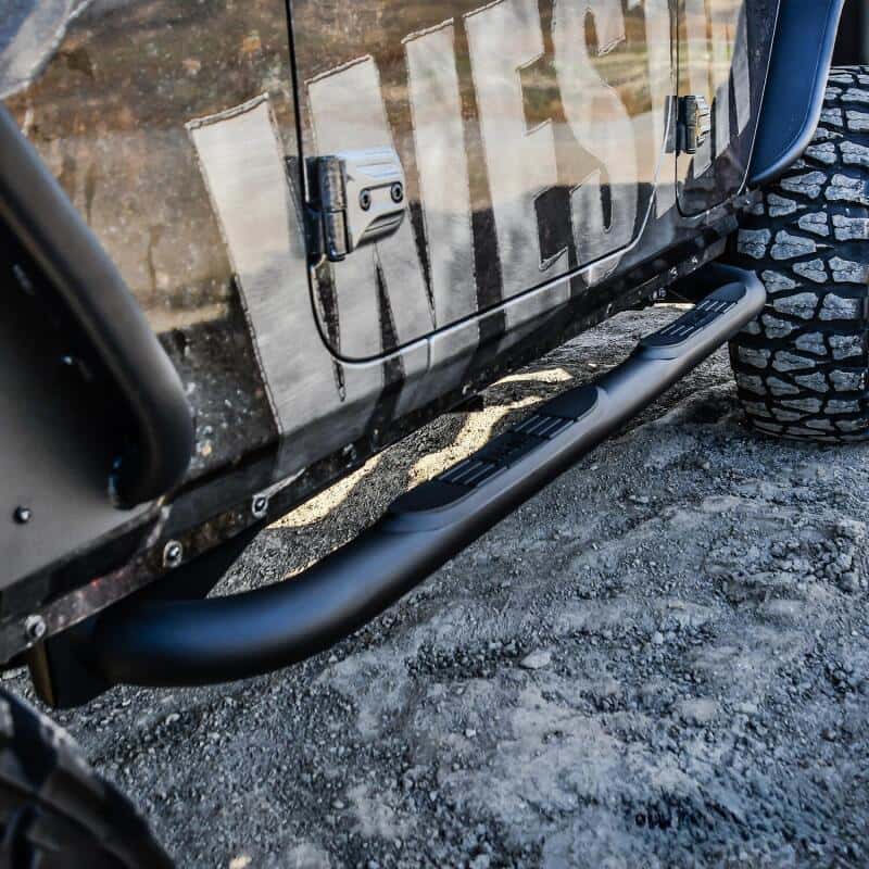 Westin — Westin 18-22 Jeep Wrangler JLU 4dr. E-Series 3 Nerf Step Bars - Tex. Blk
Nerf/Step Bar - view 6