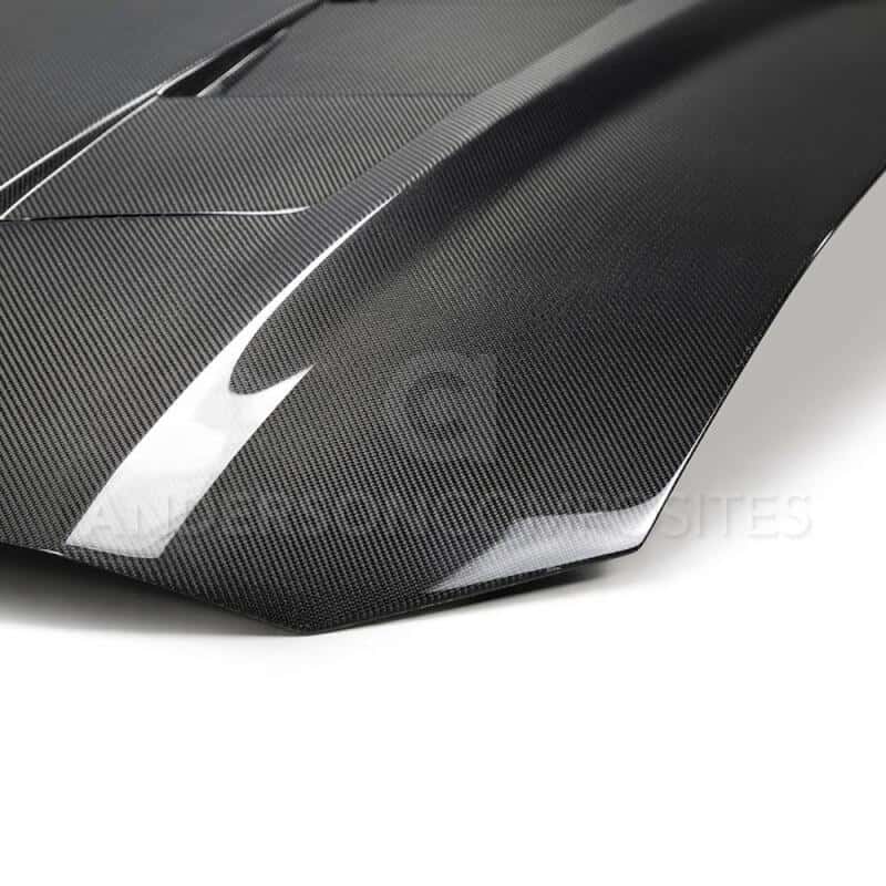 Anderson Composites — Anderson Composites 2018 Ford Mustang GT Type-SA Style Heat Extractor Double Sided Carbon Fiber Hood - view 5