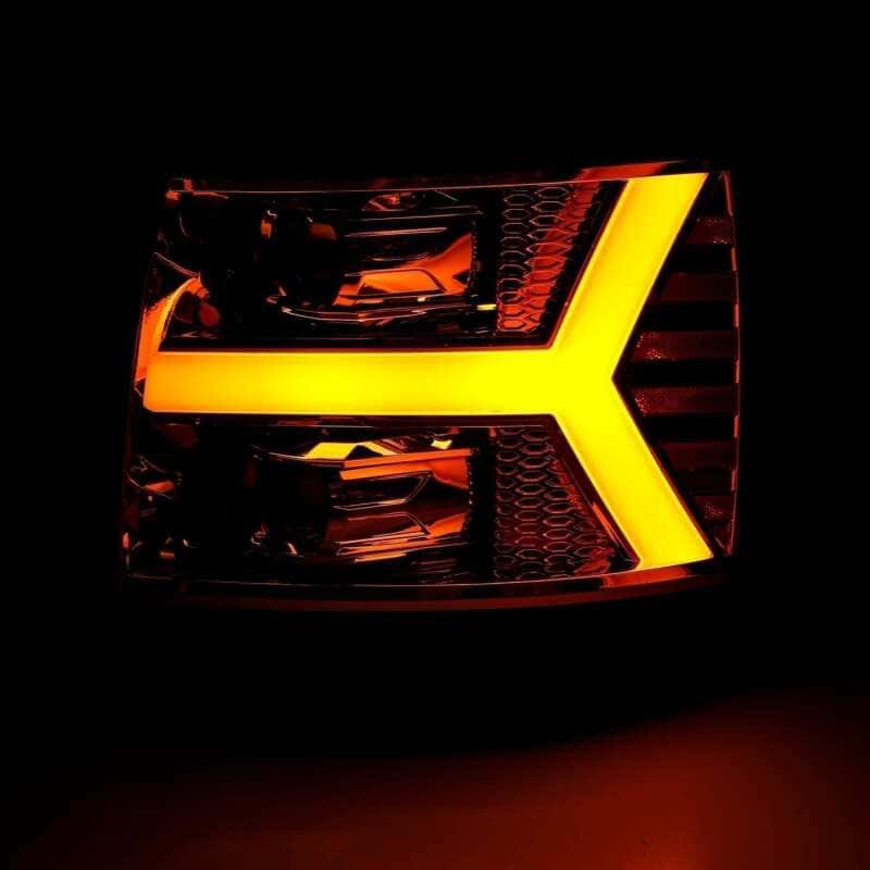 AlphaRex — AlphaRex 07-13 Chevy 1500 LUXX LED Proj Headlights Plank Design Chrome w/ Activ Light/Seq Signal/DRL
Projector Headlights - view 5