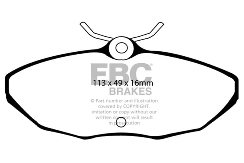 EBC — EBC 03-06 Jaguar XJ8 4.2 VP Redstuff Rear Brake Pads
Disc Brake Pad - view 1