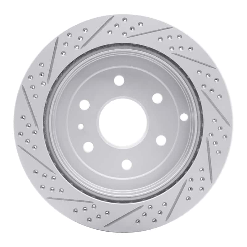 R1 Concepts — R1 07-17 Buick Enclave Rear Right Drilled & Slotted Geo-Carbon Rotor - view 5