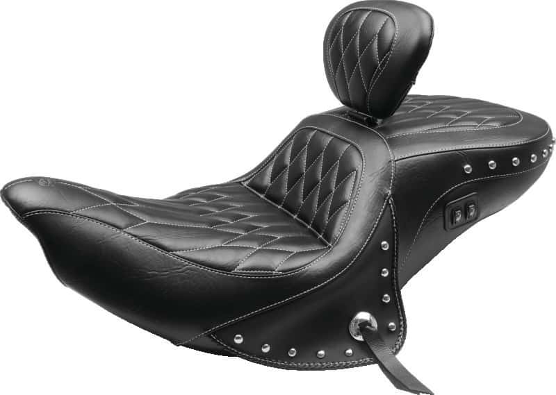 Mustang Motorcycle — Mustang 14-21 Indian Chieftain, Chief, Dark Horse, Roadmaster, Spfld Touring 1PC Seat - Black - view 2