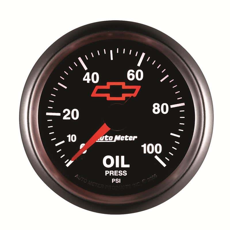 AutoMeter — Autometer GM Bowtie Black 2-1/16in 0-100 PSI Oil Pressure - Stepper Motor
2-1/16" OIL PRESS, 0 - view 4