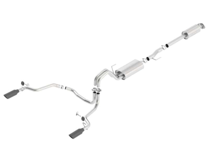 Borla — Borla 15-17 F-150 2.7/3.5L V6 EcoBoost / 5.0L V8 Black Chrome Cat-Back Touring Exhaust
Cat-Back System - view 1