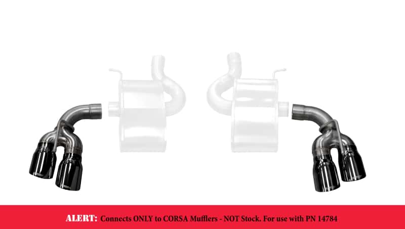 CORSA Performance — Corsa 2017-24 Chevy Camaro ZL1 2.75in Inlet / 4.0in Outlet Black PVD Tip Kit (For Corsa ExhaustOnly)
Exhaust - view 2
