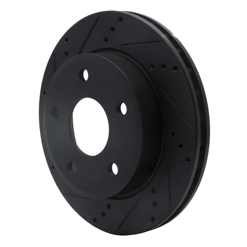 R1 Concepts — R1 05-11 Dodge Dakota 4WD Front Left Drilled & Slotted Black Brake Rotor
R1 Brake Rotor Drill - view 2