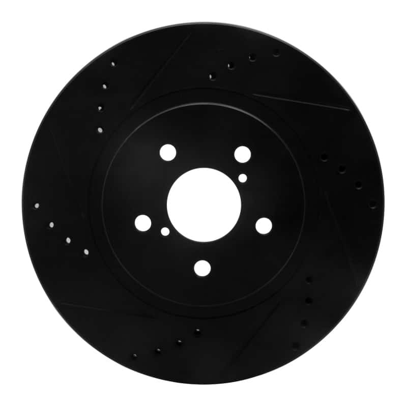 R1 Concepts — R1 17-23 Subaru Crosstrek Front Left Drilled & Slotted Black Brake Rotor
R1 Brake Rotor Drill - view 1