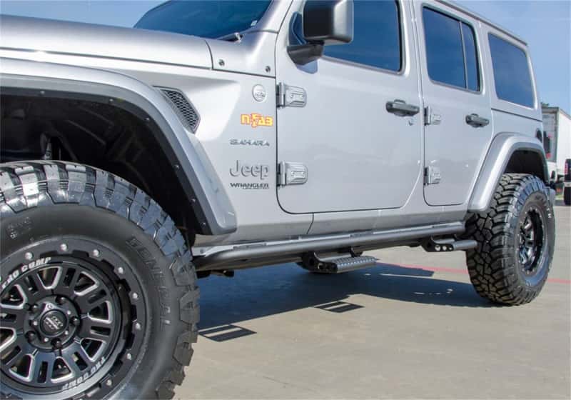 N-Fab — N-Fab RKR Rails 2018 Jeep Wrangler JL 4 Door Dab Length - Gloss Black - 1.75in
RKRStp 18-24 JL 4Dr - view 1