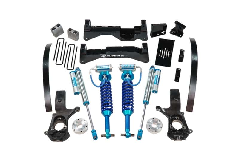Superlift — Superlift 14-18 Chevy Silv 4WD 8in Lift Kit w/ Alum/Stamped Steel Cntrl Arms & King Coils & Shocks
Suspension Lift Kit - view 1